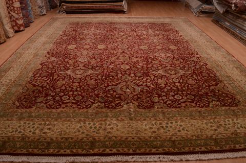 Chobi Green Hand Knotted 120 X 150 Area Rug 100-74947 Image 1
