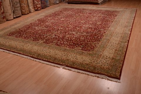 Chobi Green Hand Knotted 120 X 150 Area Rug 100-74947 Image 2