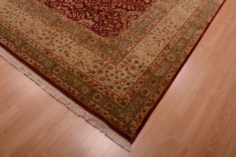 Chobi Green Hand Knotted 120 X 150 Area Rug 100-74947 Image 3