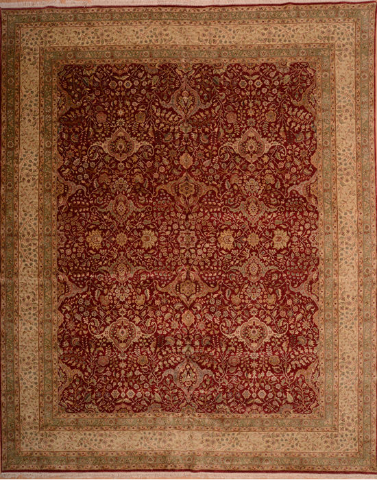 Chobi Green Hand Knotted 120 X 150 Area Rug 100-74947 Image 0