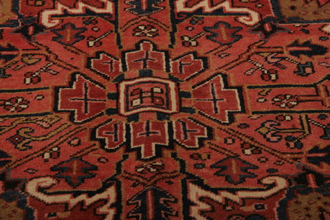 Heriz Red Hand Knotted 99 X 126 Area Rug 155-74949 Image 3