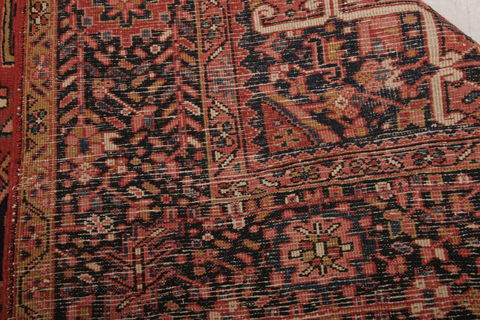 Heriz Red Hand Knotted 99 X 126 Area Rug 155-74949 Image 8