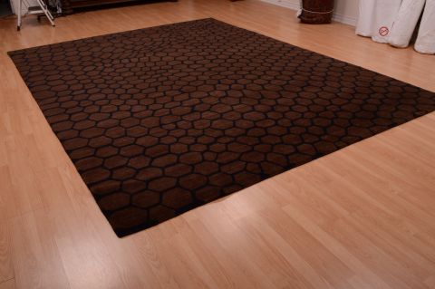 Modern Brown Hand Knotted 80 X 100 Area Rug 151-74973 Image 3
