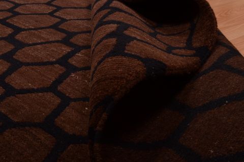 Modern Brown Hand Knotted 80 X 100 Area Rug 151-74973 Image 9