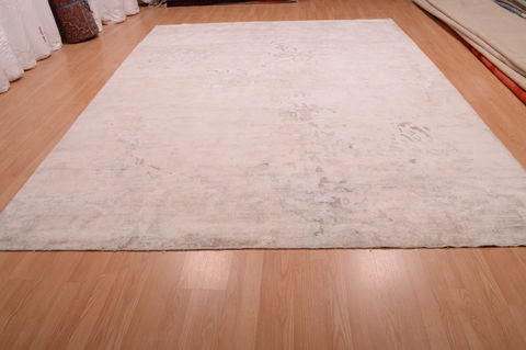 Modern White Hand Knotted 90 X 120 Area Rug 100-75028 Image 1