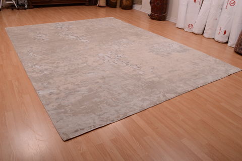 Modern White Hand Knotted 90 X 120 Area Rug 100-75028 Image 4