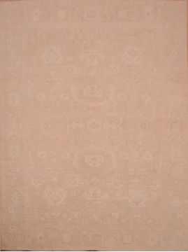 Afghan Chobi Beige Rectangle 9x12 ft Wool Carpet 75031