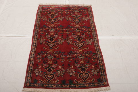 Mood Red Hand Knotted 24 X 45  Area Rug 155-75079 Image 2