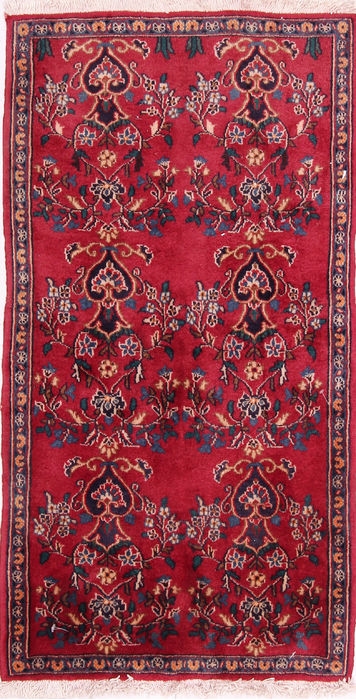Mood Red Hand Knotted 24 X 45  Area Rug 155-75079 Image 0