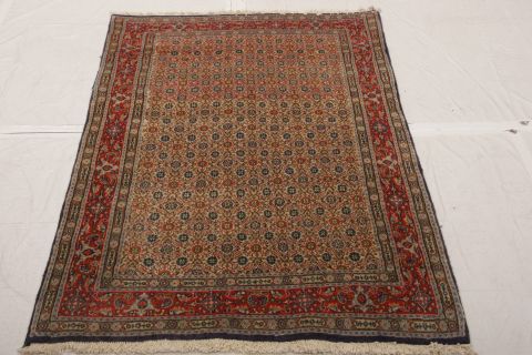 Mood Beige Hand Knotted 32 X 49 Area Rug 155-75097 Image 1