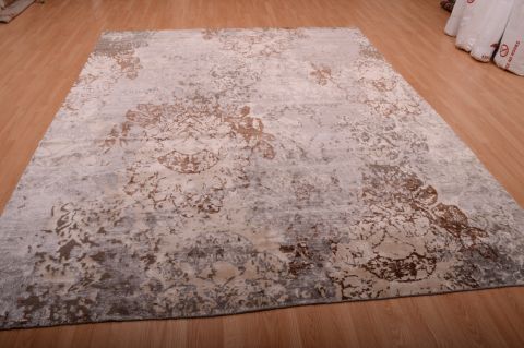 Indo-Nepal Grey Hand Knotted 80 X 102  Area Rug 100-75103 Image 5