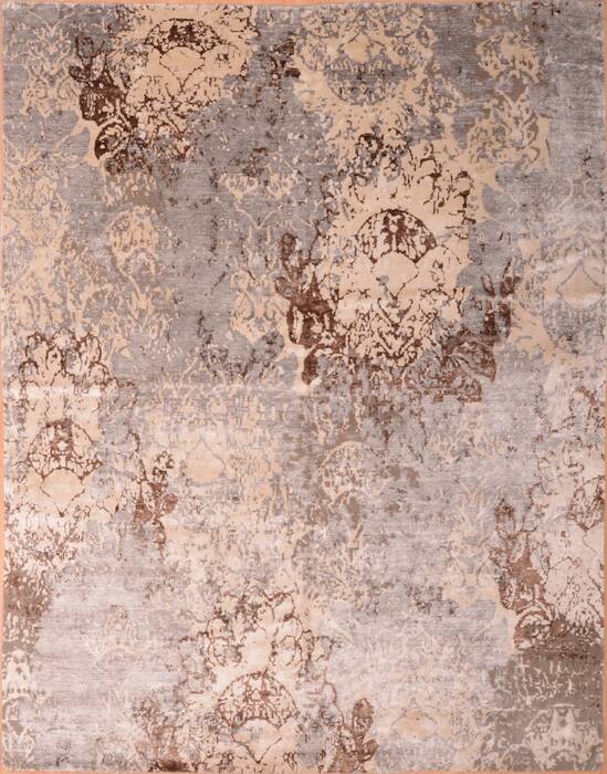 Indo-Nepal Grey Hand Knotted 80 X 102  Area Rug 100-75103 Image 0