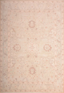 Chobi Beige Hand Knotted 8'10" X 12'9"  Area Rug 100-75163