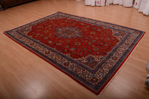 Sarouk Red Hand Knotted 68 X 98 Area Rug 100-75166 Image 6