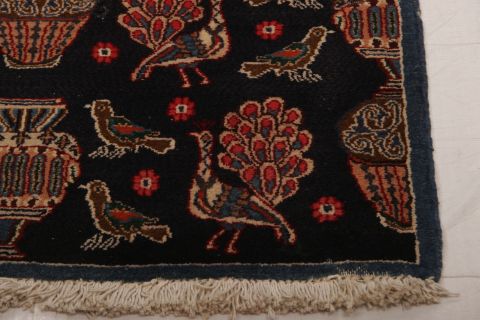 Mood Blue Hand Knotted 34 X 65 Area Rug 155-75177 Image 3