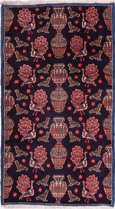 Mood Blue Hand Knotted 34 X 65 Area Rug 155-75177 Image 0