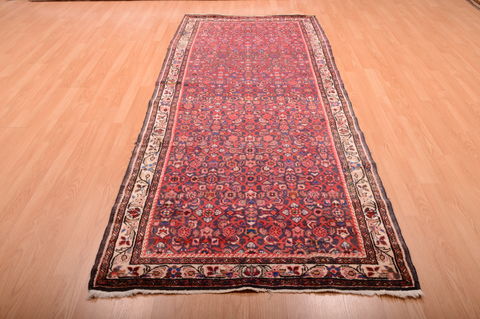 Hossein Abad Red Runner Hand Knotted 311 X 1011 Area Rug 100-75188 Image 1