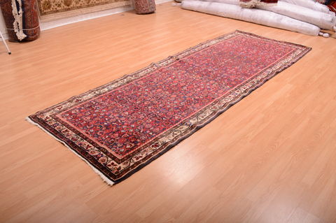 Hossein Abad Red Runner Hand Knotted 311 X 1011 Area Rug 100-75188 Image 2
