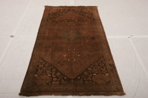 Shiraz Brown Runner Hand Knotted 33 X 67  Area Rug 155-75207 Image 2