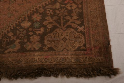 Shiraz Brown Runner Hand Knotted 33 X 67  Area Rug 155-75207 Image 4