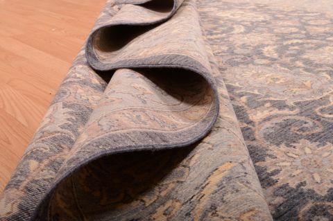 Chobi Blue Hand Knotted 81 X 99 Area Rug 100-75226 Image 10