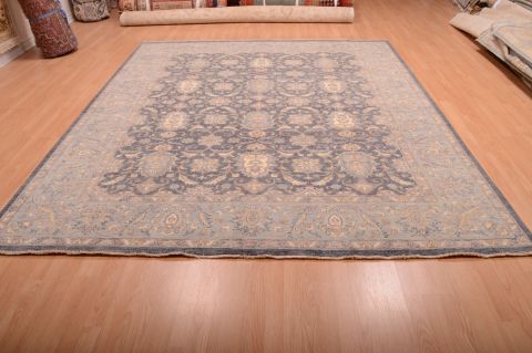 Chobi Blue Hand Knotted 81 X 99 Area Rug 100-75226 Image 1