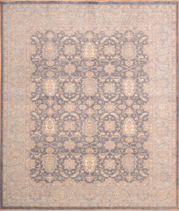 Chobi Blue Hand Knotted 81 X 99 Area Rug 100-75226 Image 0
