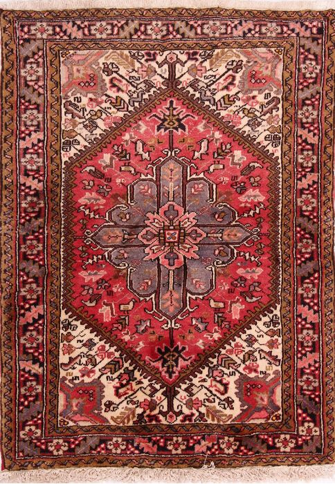 Heriz Red Hand Knotted 34 X 47 Area Rug 155-75227 Image 0