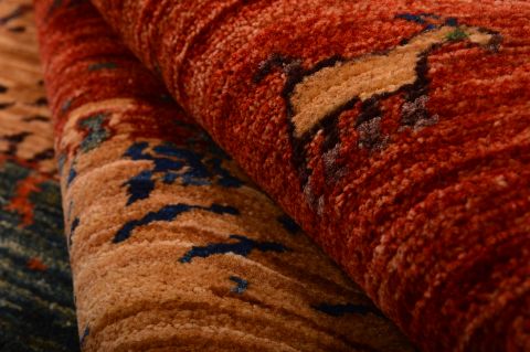Gabbeh Multicolor Hand Knotted 311 X 63 Area Rug 100-75233 Image 11