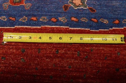 Gabbeh Multicolor Hand Knotted 311 X 63 Area Rug 100-75233 Image 12