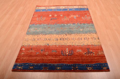 Gabbeh Multicolor Hand Knotted 311 X 63 Area Rug 100-75233 Image 1