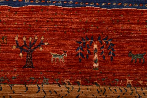 Gabbeh Multicolor Hand Knotted 311 X 63 Area Rug 100-75233 Image 3