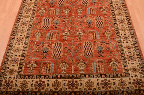 Chobi Orange Hand Knotted 42 X 510 Area Rug 100-75253 Image 4