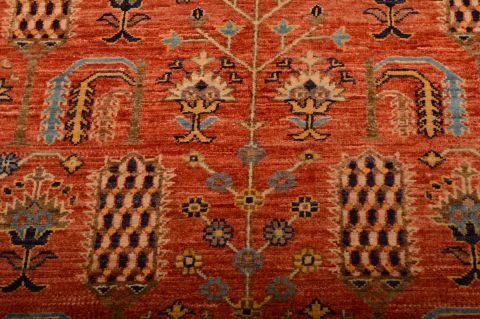Chobi Orange Hand Knotted 42 X 510 Area Rug 100-75253 Image 5