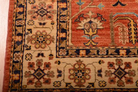 Chobi Orange Hand Knotted 42 X 510 Area Rug 100-75253 Image 6