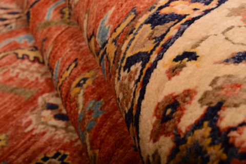 Chobi Orange Hand Knotted 42 X 510 Area Rug 100-75253 Image 8
