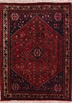Abadeh Multicolor Hand Knotted 3'4" X 4'6"  Area Rug 100-75256