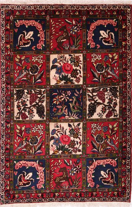 Bakhtiar Multicolor Hand Knotted 35 X 53 Area Rug 155-75267 Image 0