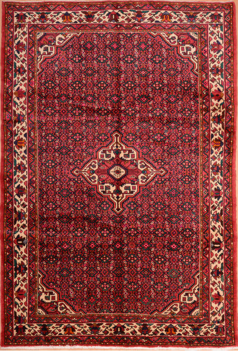 Hamedan Red Hand Knotted 611 X 100 Area Rug 100-75311 Image 0
