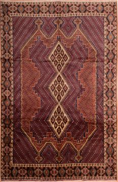Shahre Babak Beige Hand Knotted 6'10" X 10'5"  Area Rug 100-75313