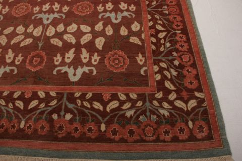 Oushak Multicolor Hand Knotted 90 X 120  Area Rug 155-75316 Image 3