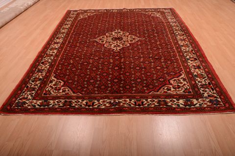 Hamedan Red Hand Knotted 611 X 100 Area Rug 100-75317 Image 1