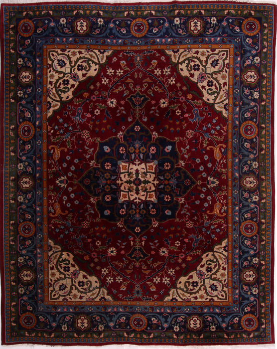 Tabriz Multicolor Hand Knotted 710 X 98 Area Rug 155-75318 Image 0