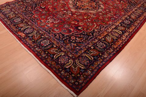 Mashad Red Hand Knotted 82 X 110 Area Rug 100-75321 Image 3