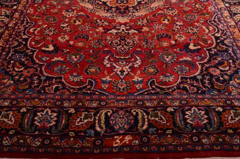Mashad Red Hand Knotted 82 X 110 Area Rug 100-75321 Image 4