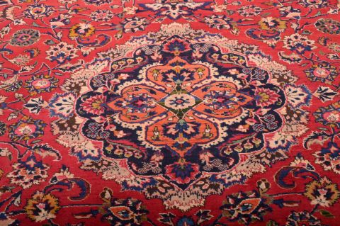Mashad Red Hand Knotted 82 X 110 Area Rug 100-75321 Image 7