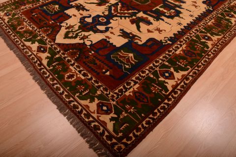 Kazak Beige Hand Knotted 710 X 109 Area Rug 100-75332 Image 4