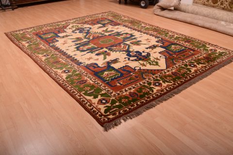 Kazak Beige Hand Knotted 710 X 109 Area Rug 100-75332 Image 6