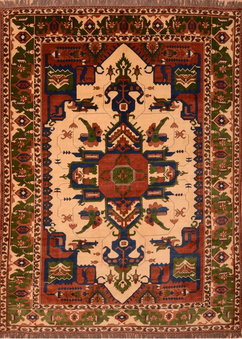 Kazak Beige Hand Knotted 710 X 109 Area Rug 100-75332 Image 0