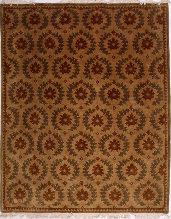 Nepal Yellow Hand Woven 83 X 101 Area Rug 155-75334 Image 0